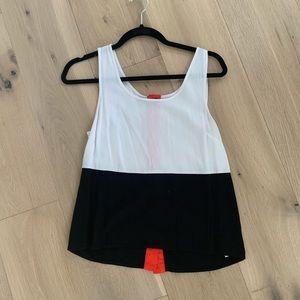 Black and white top with back detail